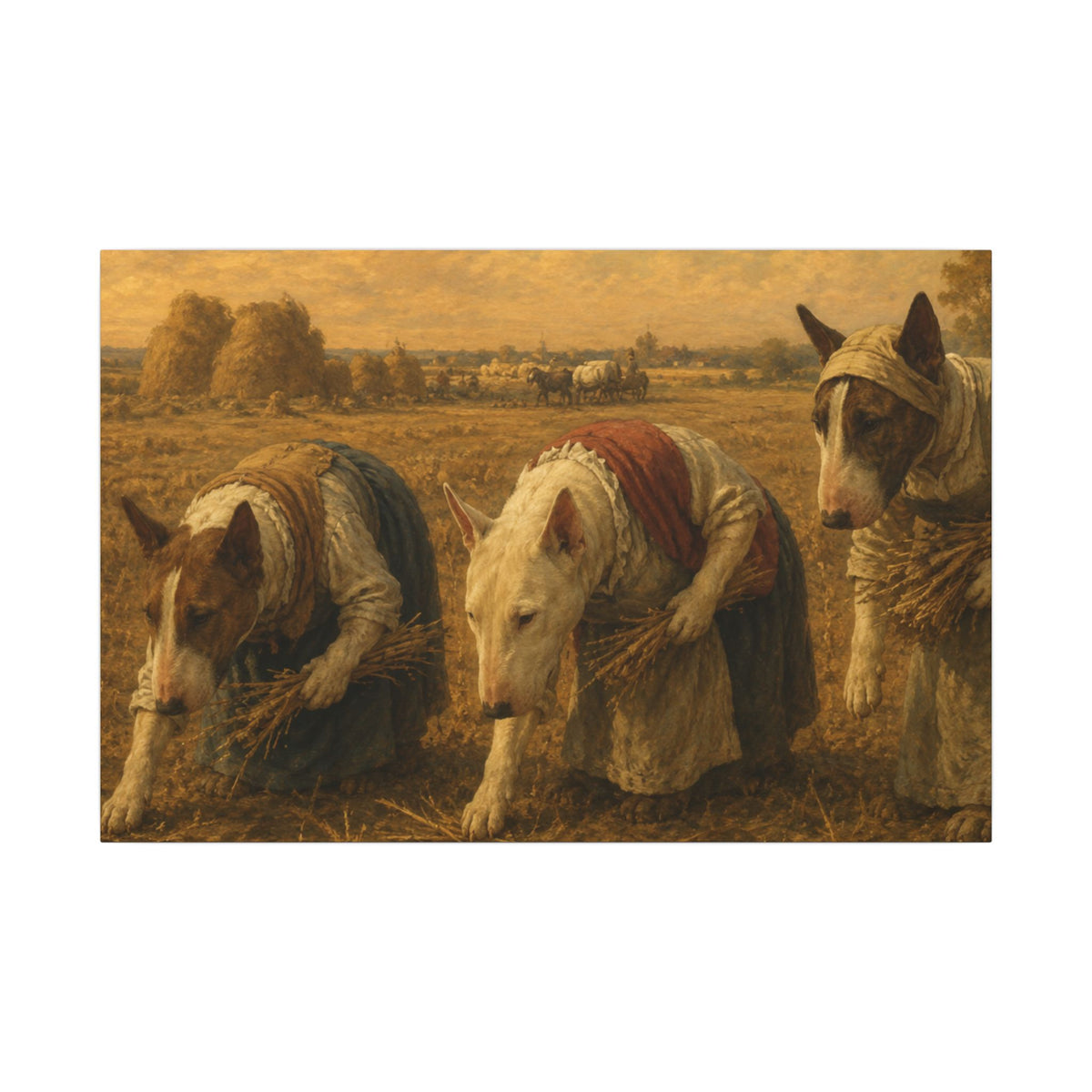Bull Terrier The Gleaners — after Jean-Francois Millet, 1857 | Canvas