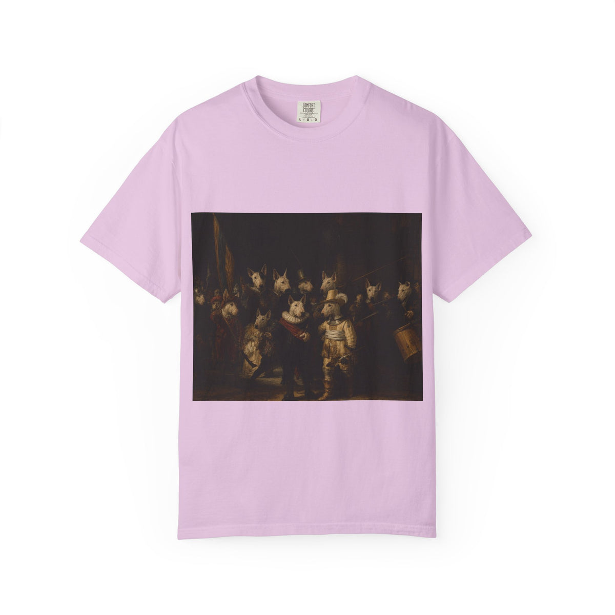 Bull Terrier The Night Watch — after Rembrandt van Rijn, 1642 | Garment-Dyed Tee