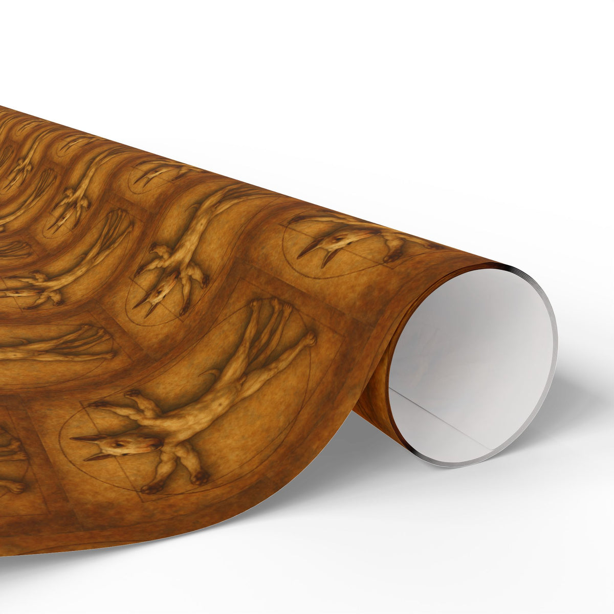 Bull Terrier Vitruvian Man — after Leonardo da Vinci, c.1490 | Wrapping Paper