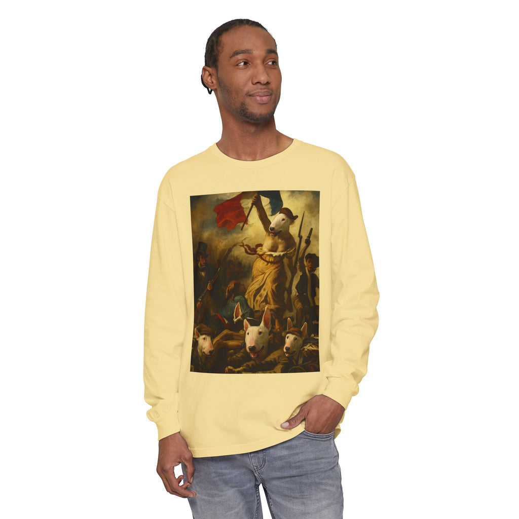 Bull Terrier Liberty Leading the People — after Eugene Delacroix, 1830 | Long Sleeve