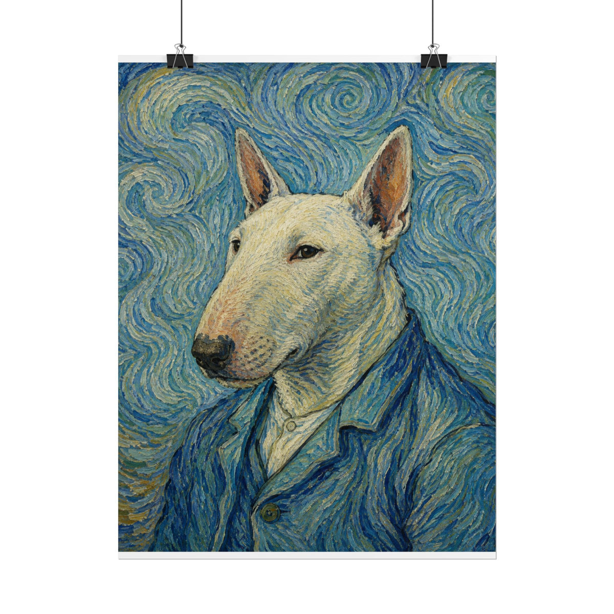 Bull Terrier Self Portrait — after Vincent van Gogh, 1889 | Print