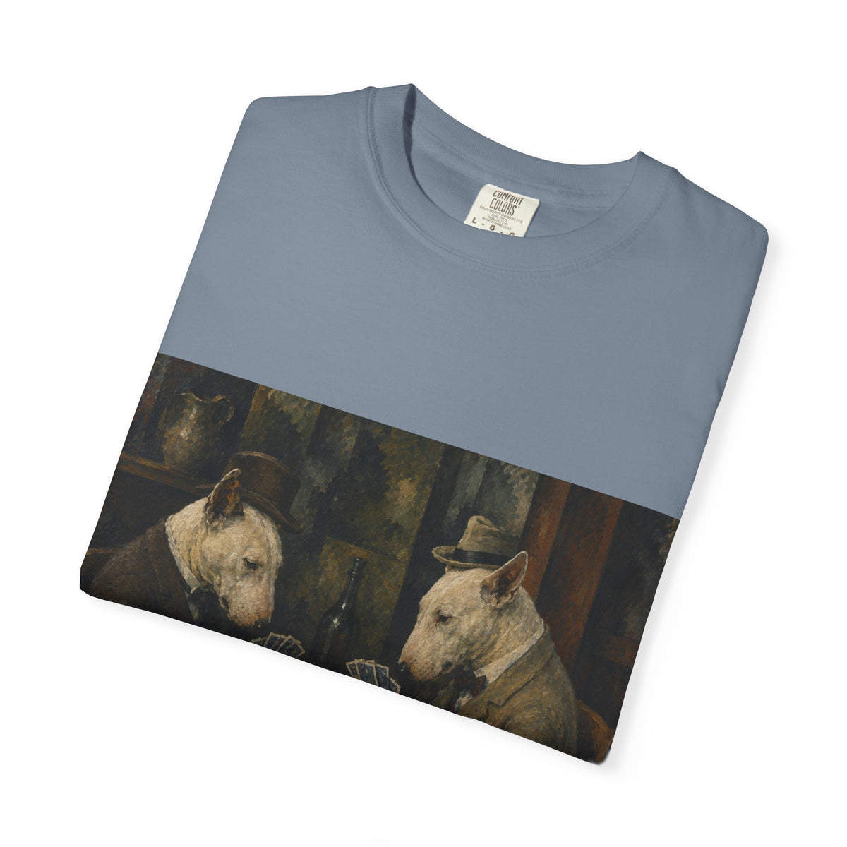 Bull Terrier The Card Players — after Paul Cezanne, c.1895 | Garment-Dyed Tee