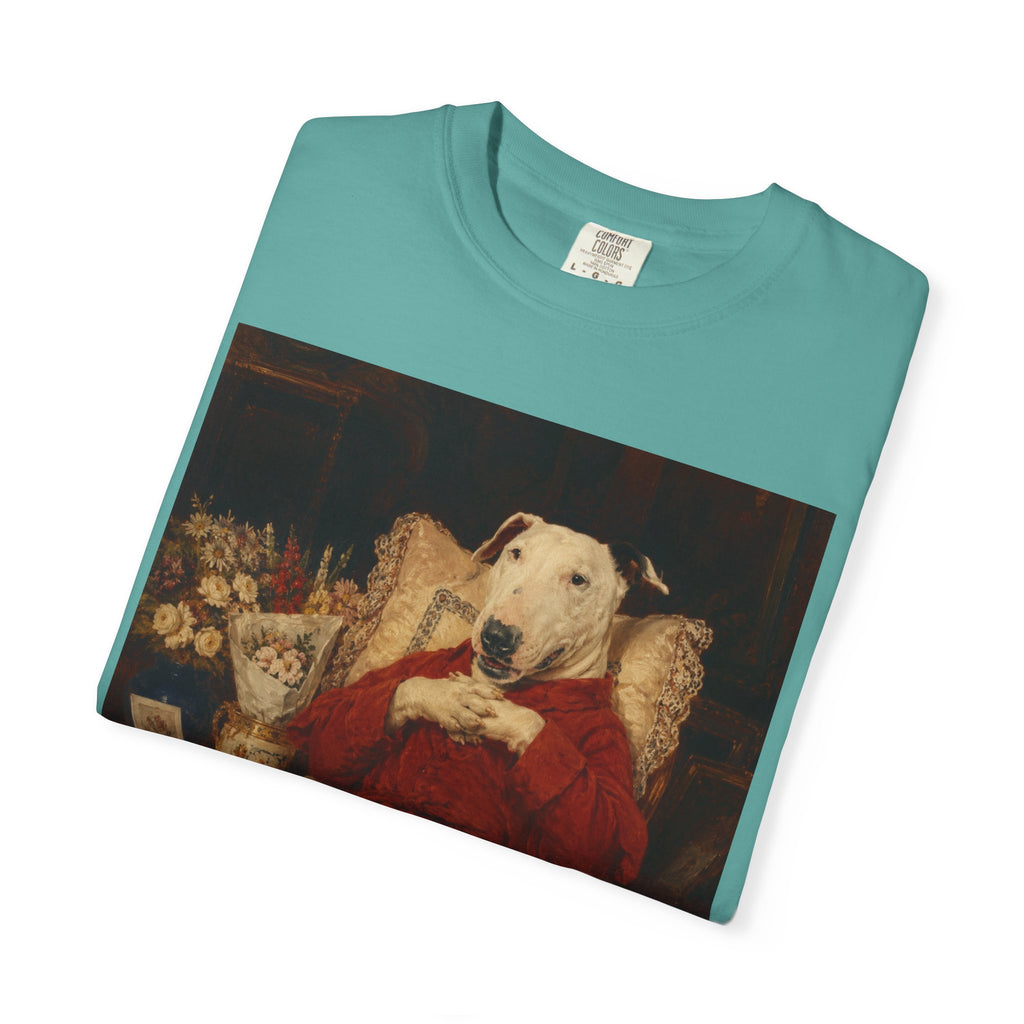 Bull Terrier A Happy Birthday — after Antonio Casanova y Estorach, c.1890 | Garment-Dyed Tee