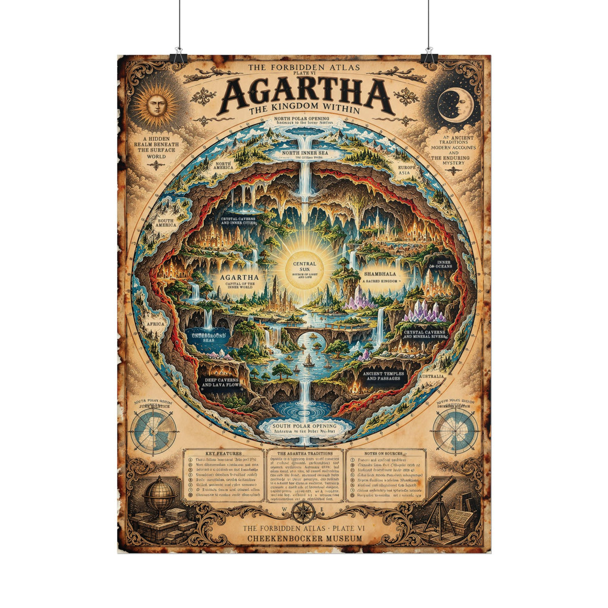 Agartha, The Forbidden Atlas Plate VI | Poster
