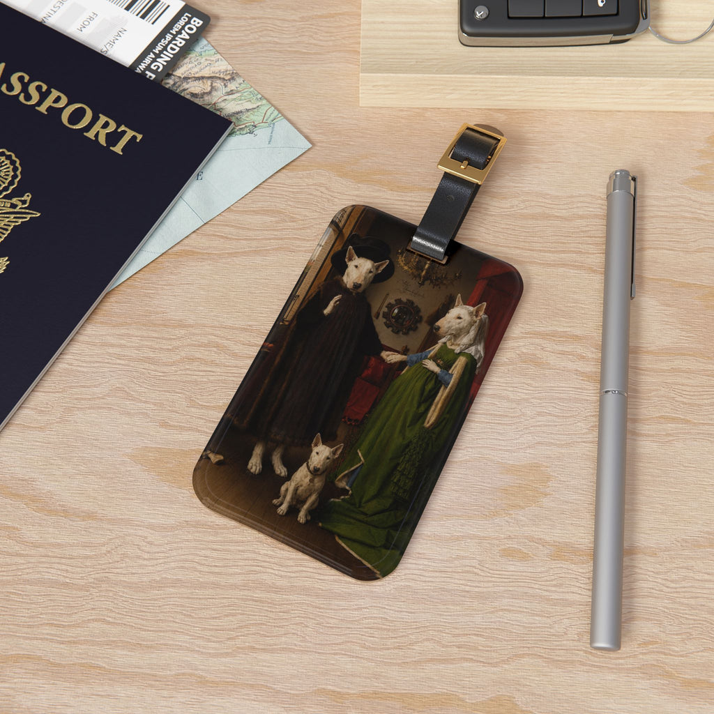 Bull Terrier The Arnolfini Portrait — after Jan van Eyck, 1434 | Luggage Tag