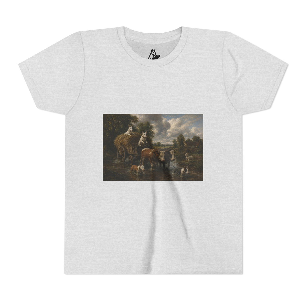 Bull Terrier The Hay Wain — after John Constable, 1821 | Youth Tee