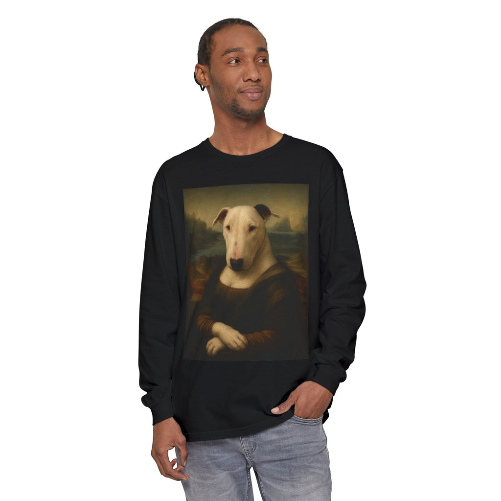 Bull Terrier Mona Lisa — after Leonardo da Vinci, c.1503 | Long Sleeve