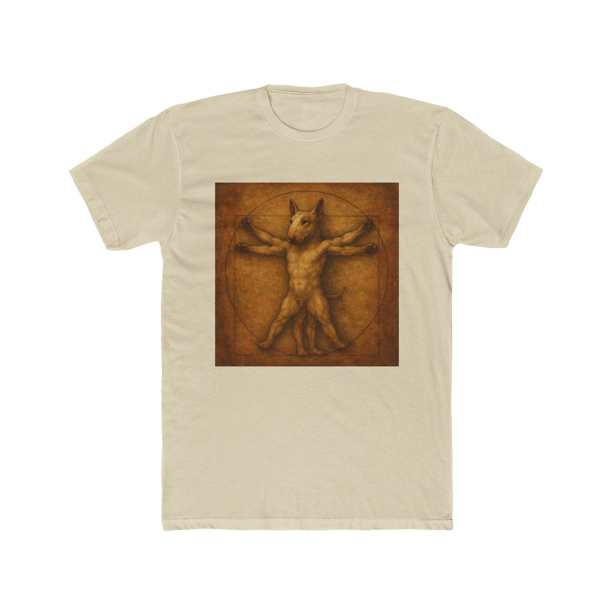 Bull Terrier Vitruvian Man — after Leonardo da Vinci, c.1490 | Tee