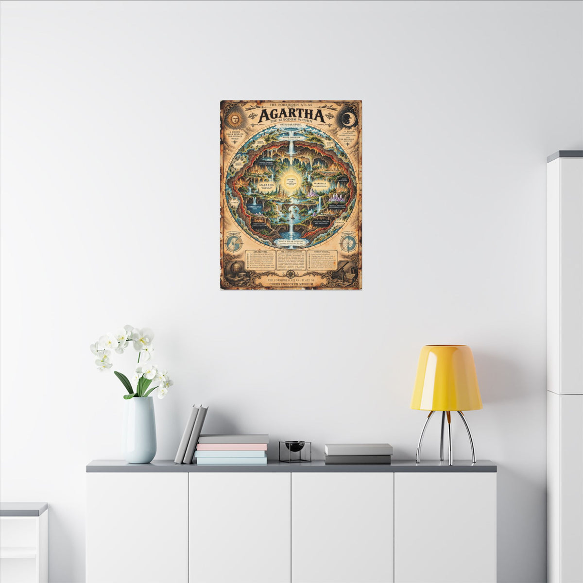 Agartha, The Forbidden Atlas Plate VI | Canvas