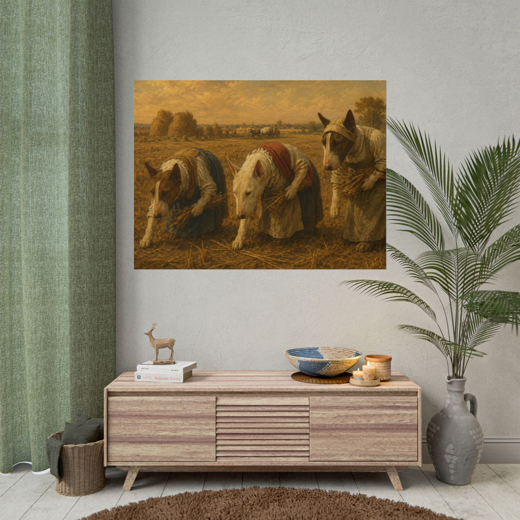 Bull Terrier The Gleaners — after Jean-Francois Millet, 1857 | Poster