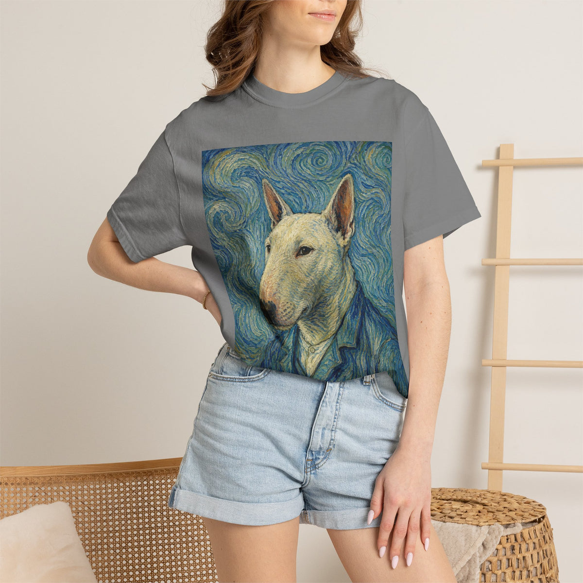Bull Terrier Self-Portrait — after Vincent van Gogh, 1889 | Garment-Dyed Tee