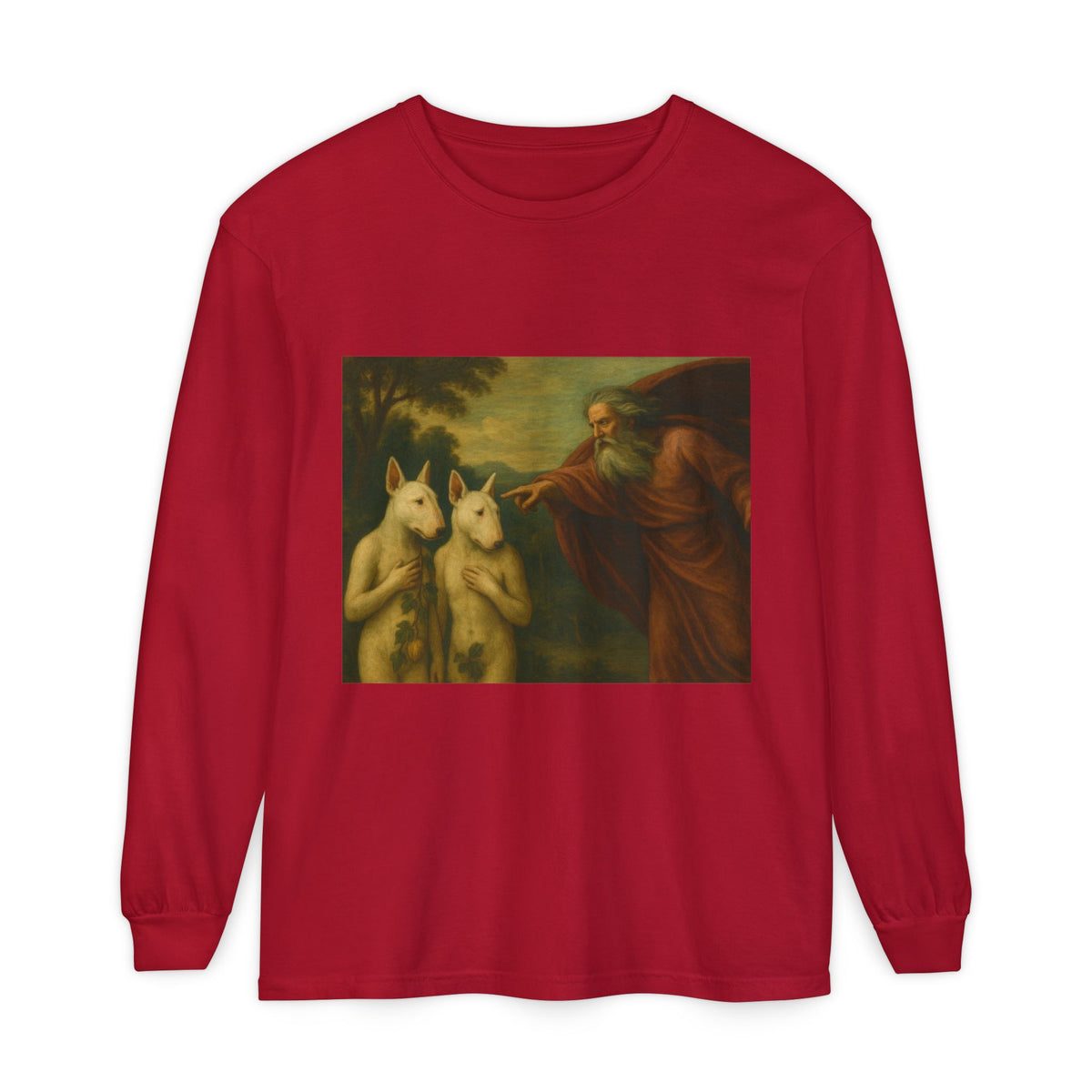 Bull Terrier The Rebuke of Adam and Eve — after Domenichino, 1626 | Long Sleeve