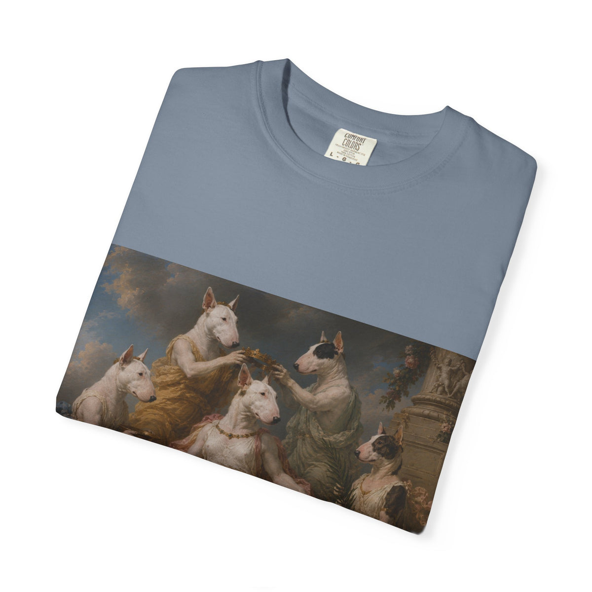 Bull Terrier Themire Crowned by the Graces — after the Sevres Manufactory, 1777 | Garment-Dyed Tee