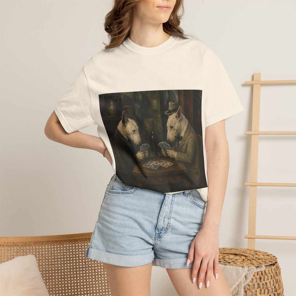 Bull Terrier The Card Players — after Paul Cezanne, c.1895 | Garment-Dyed Tee