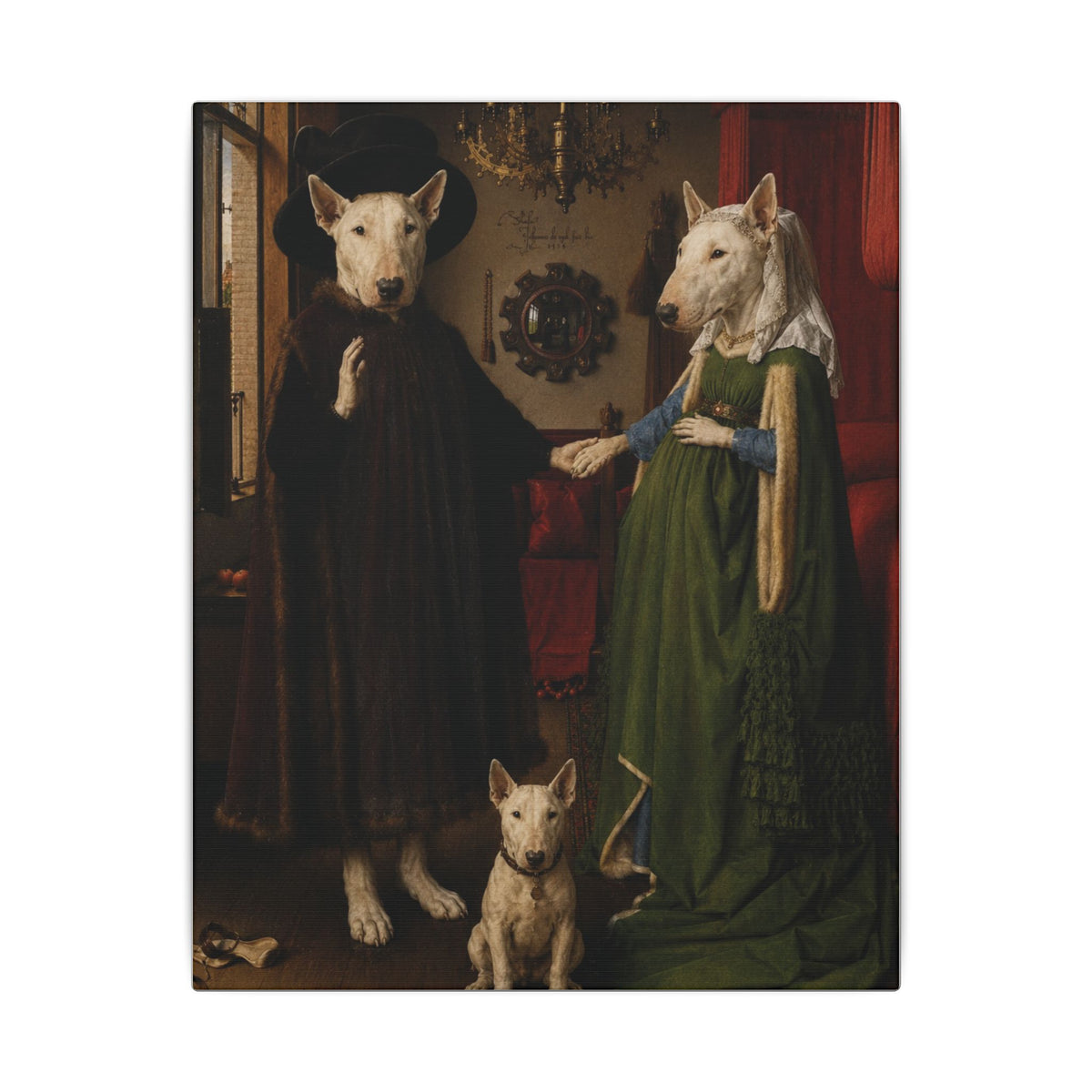 Bull Terrier The Arnolfini Portrait — after Jan van Eyck, 1434 | Canvas