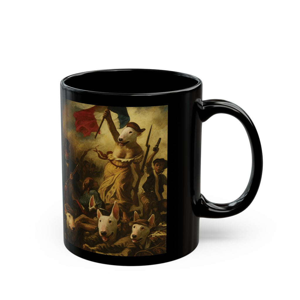 Bull Terrier Liberty Leading The People — after Eugene Delacroix, 1830 | Mug (11oz, 15oz)