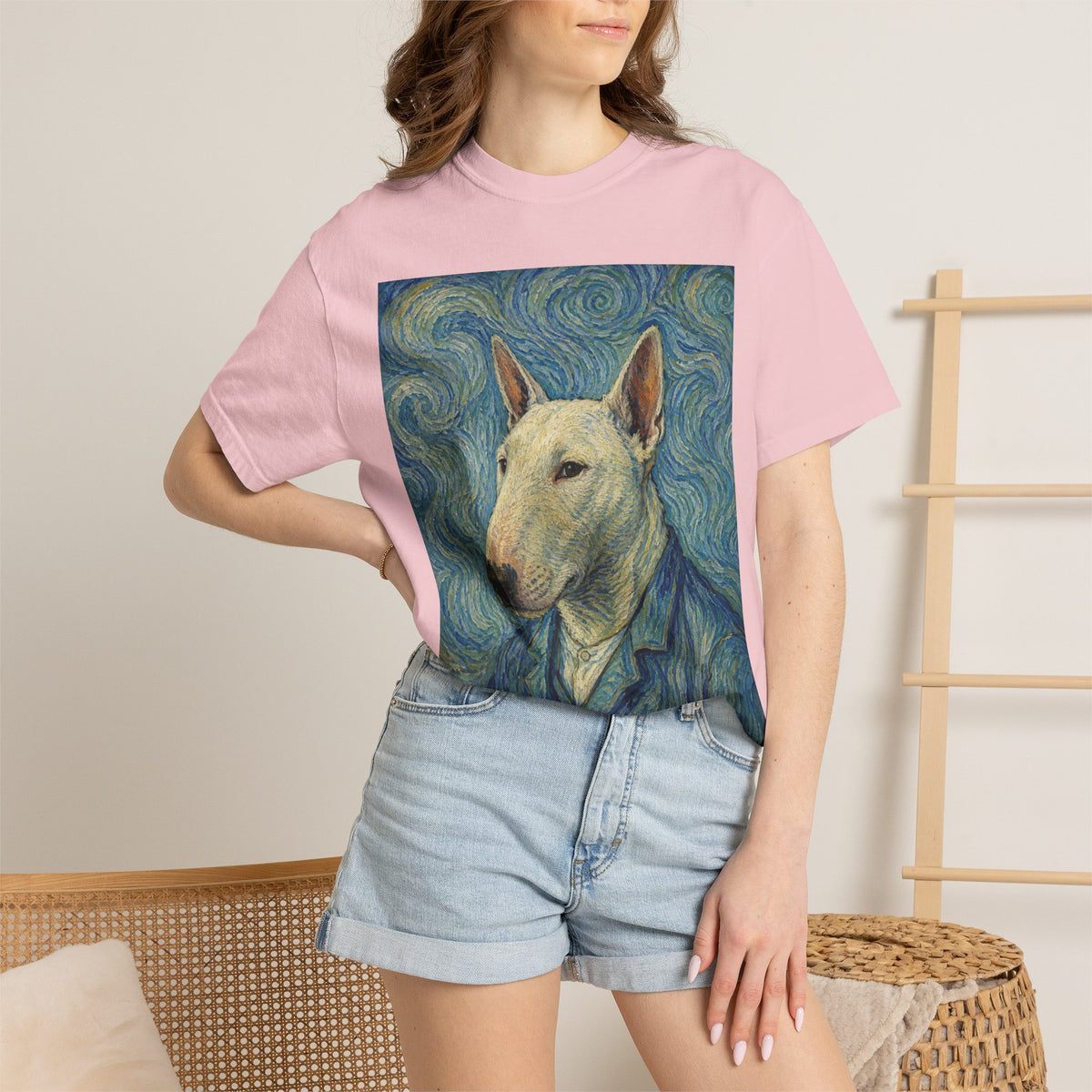 Bull Terrier Self-Portrait — after Vincent van Gogh, 1889 | Garment-Dyed Tee