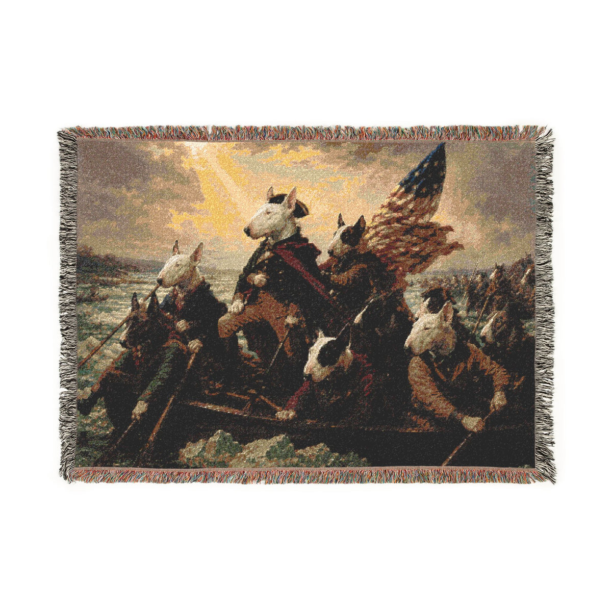 Bull Terrier Washington Crossing the Delaware — after Emanuel Leutze, 1851 | Blanket