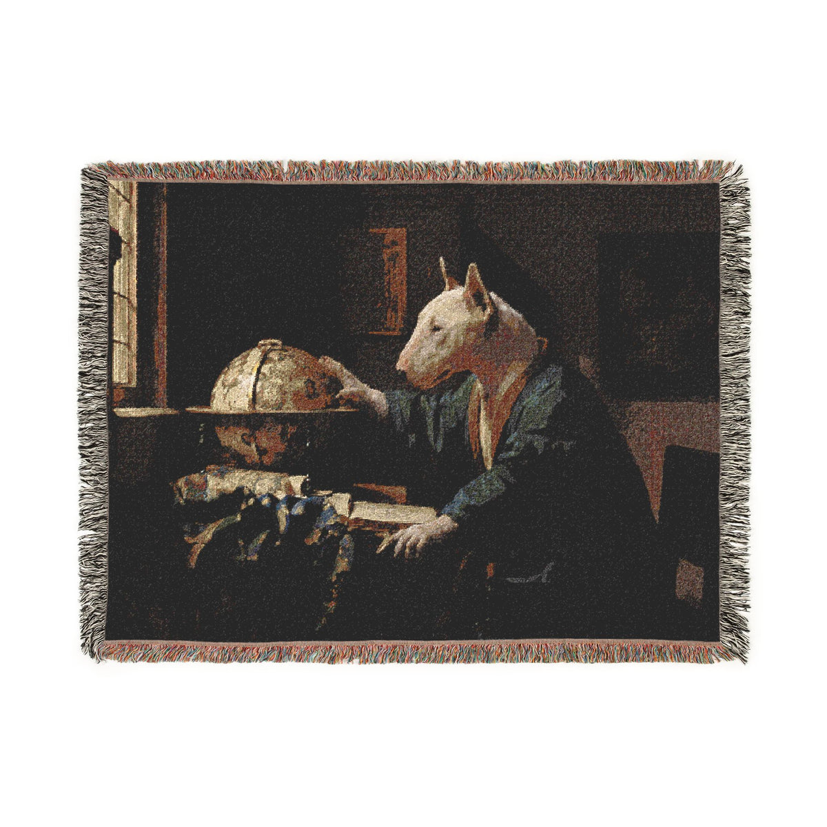Bull Terrier The Astronomer — after Johannes Vermeer, 1668 | Blanket