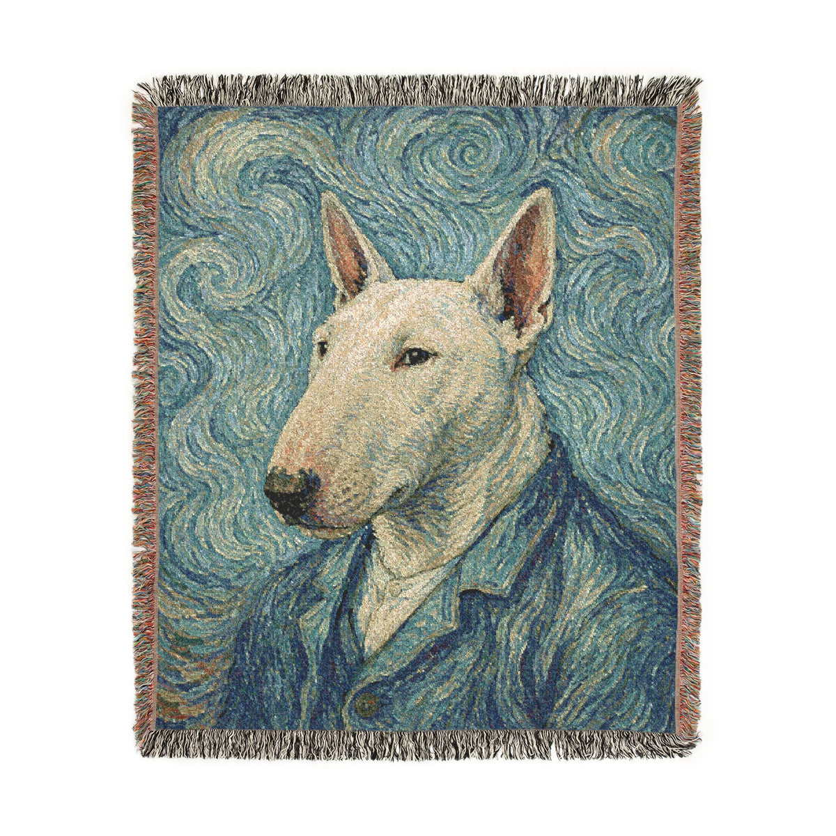 Bull Terrier Self-Portrait — after Vincent van Gogh, 1889 | Blanket