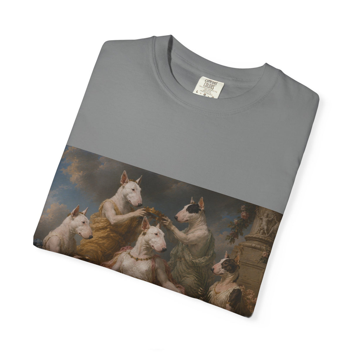 Bull Terrier Themire Crowned by the Graces — after the Sevres Manufactory, 1777 | Garment-Dyed Tee