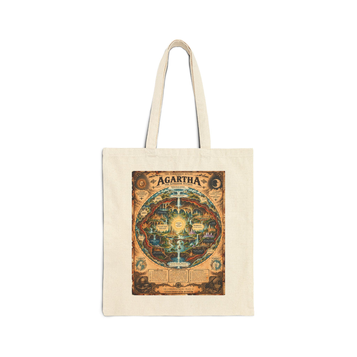 Agartha, The Forbidden Atlas Plate VI | Canvas Tote