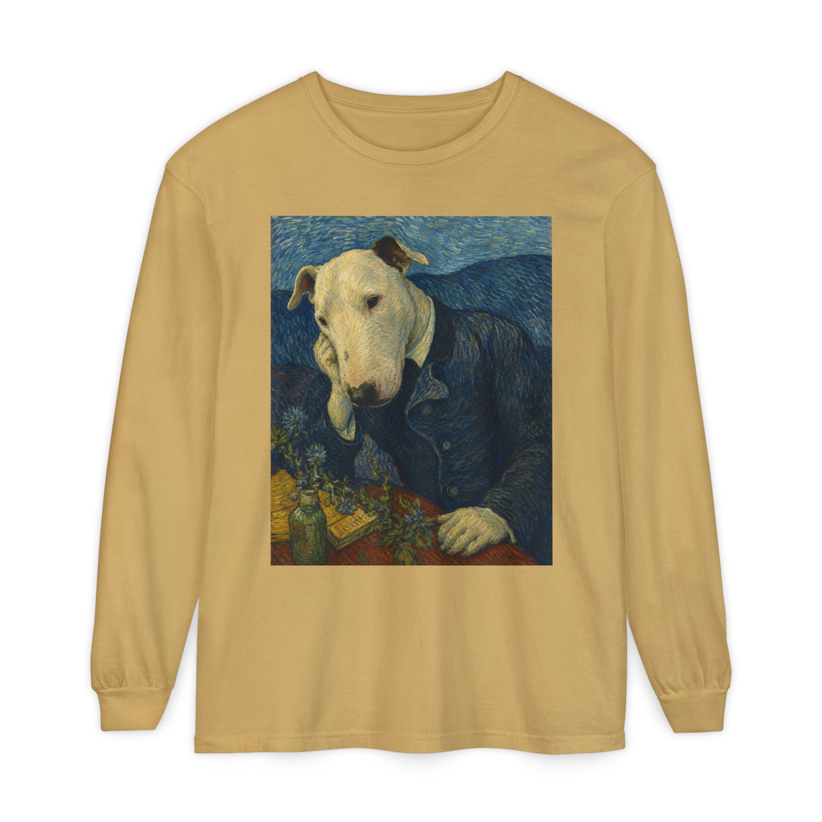 Bull Terrier Portrait of Doctor Gachet — after Vincent van Gogh, 1890 | Long Sleeve