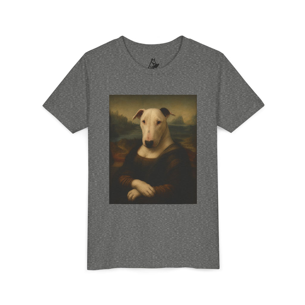 Bull Terrier Mona Lisa — after Leonardo da Vinci, c.1503 | Youth Tee