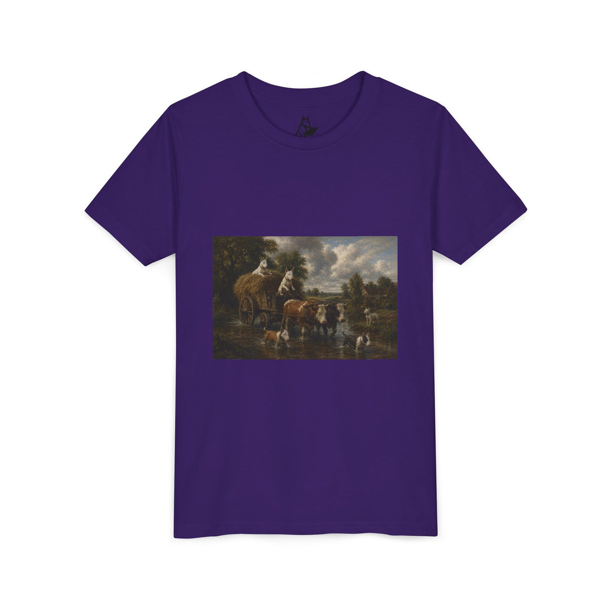 Bull Terrier The Hay Wain — after John Constable, 1821 | Youth Tee
