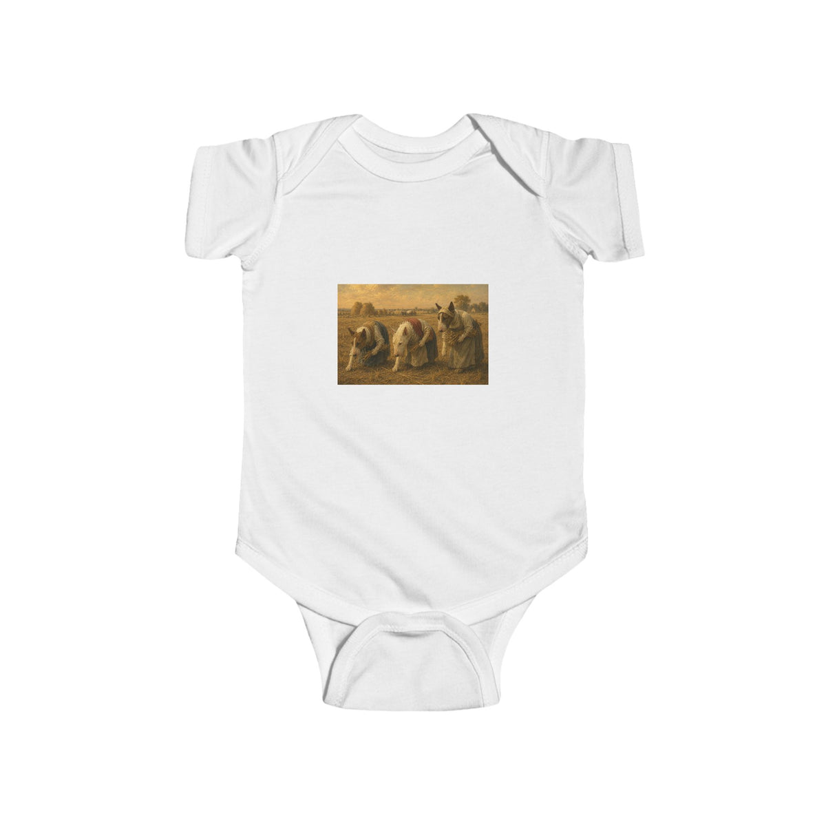 Bull Terrier The Gleaners — after Jean-Francois Millet, 1857 | Bodysuit
