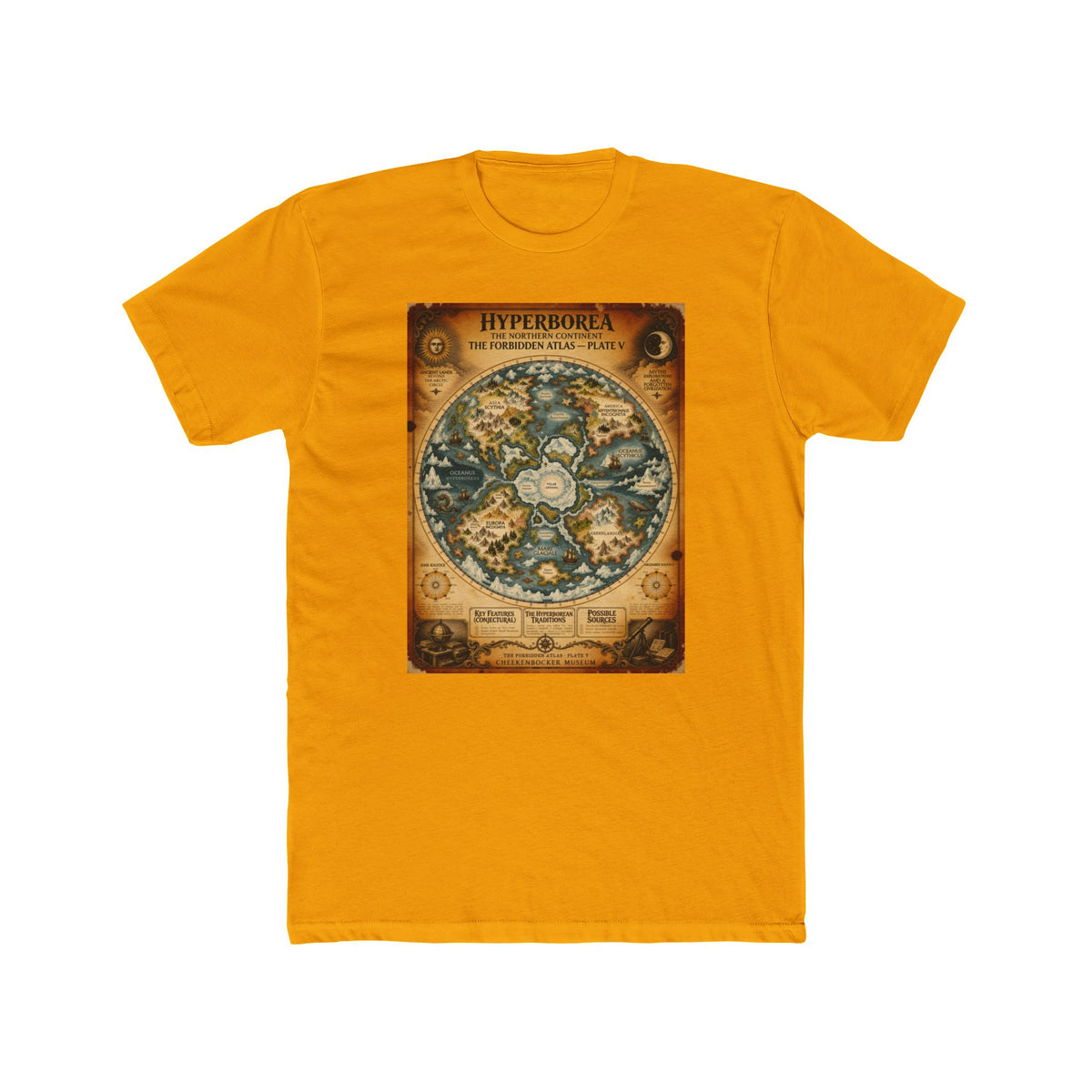 Hyperborea, The Forbidden Atlas Plate V | Unisex Cotton Crew Tee