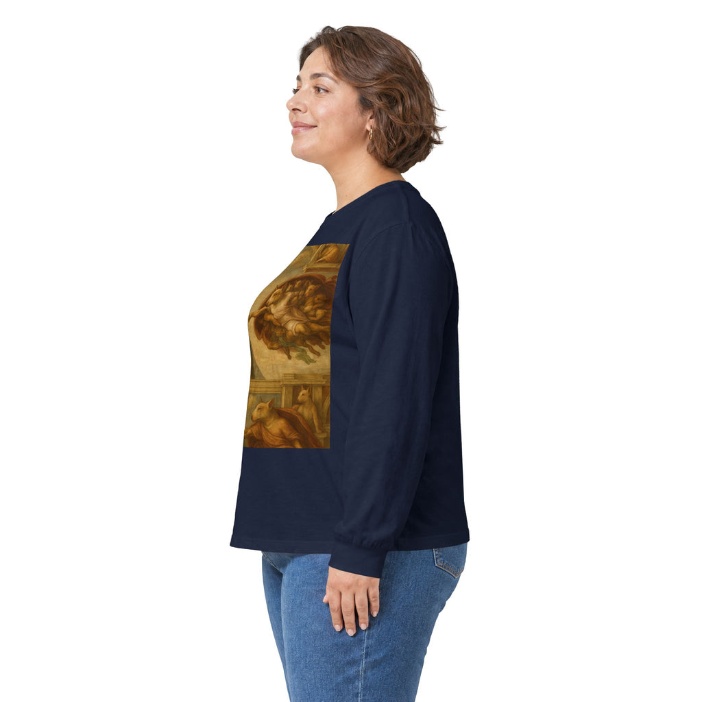 Bull Terrier The Creation Of Adam — after Michelangelo, 1512 | Long Sleeve