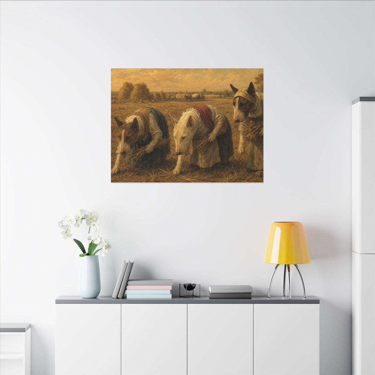 Bull Terrier The Gleaners — after Jean-Francois Millet, 1857 | Canvas