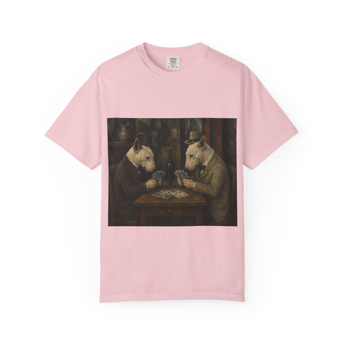 Bull Terrier The Card Players — after Paul Cezanne, c.1895 | Garment-Dyed Tee