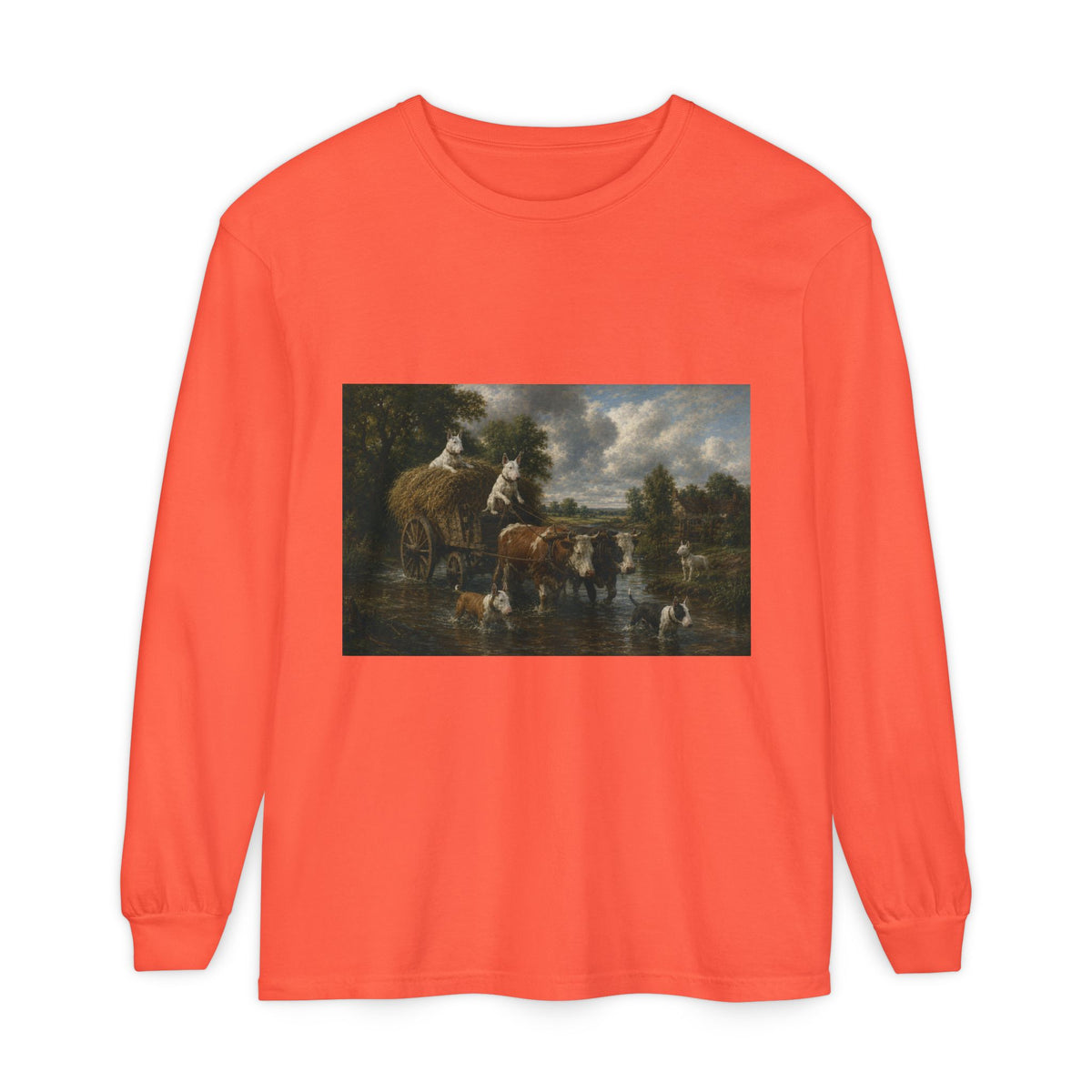 Bull Terrier The Hay Wain — after John Constable, 1821 | Long Sleeve