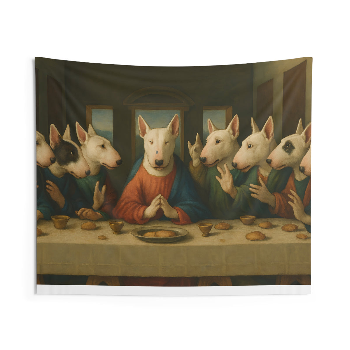 Bull Terrier The Last Supper — after Leonardo da Vinci, 1498 | Tapestry
