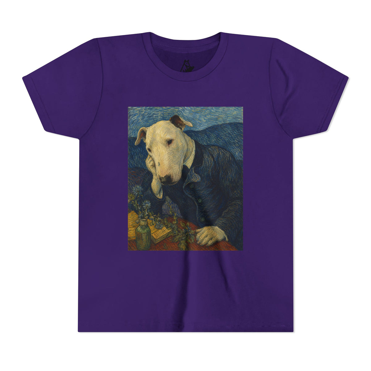 Bull Terrier Portrait of Doctor Gachet — after Vincent van Gogh, 1890 | Youth Tee