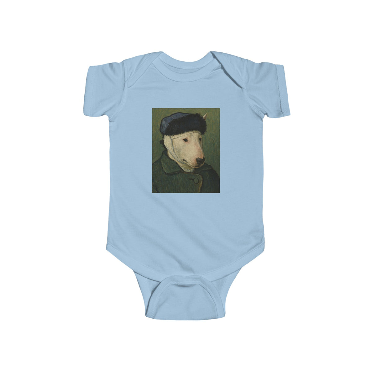 Bull Terrier Self-Portrait with Bandaged Ear — after Vincent van Gogh, 1889 | Bodysuit