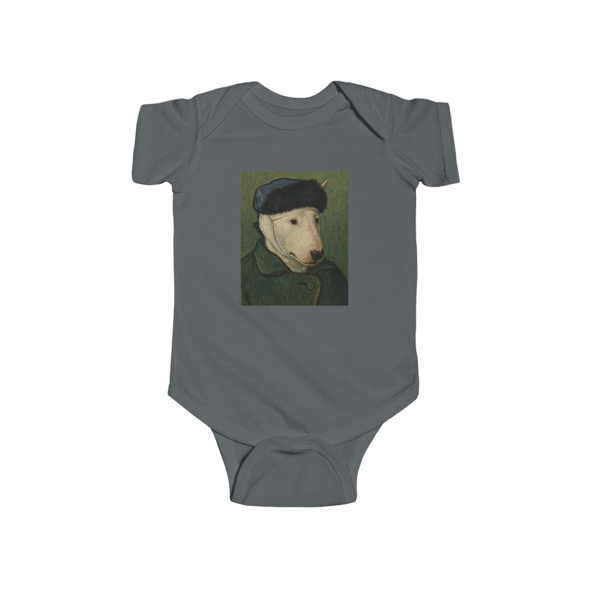 Bull Terrier Self-Portrait with Bandaged Ear — after Vincent van Gogh, 1889 | Bodysuit
