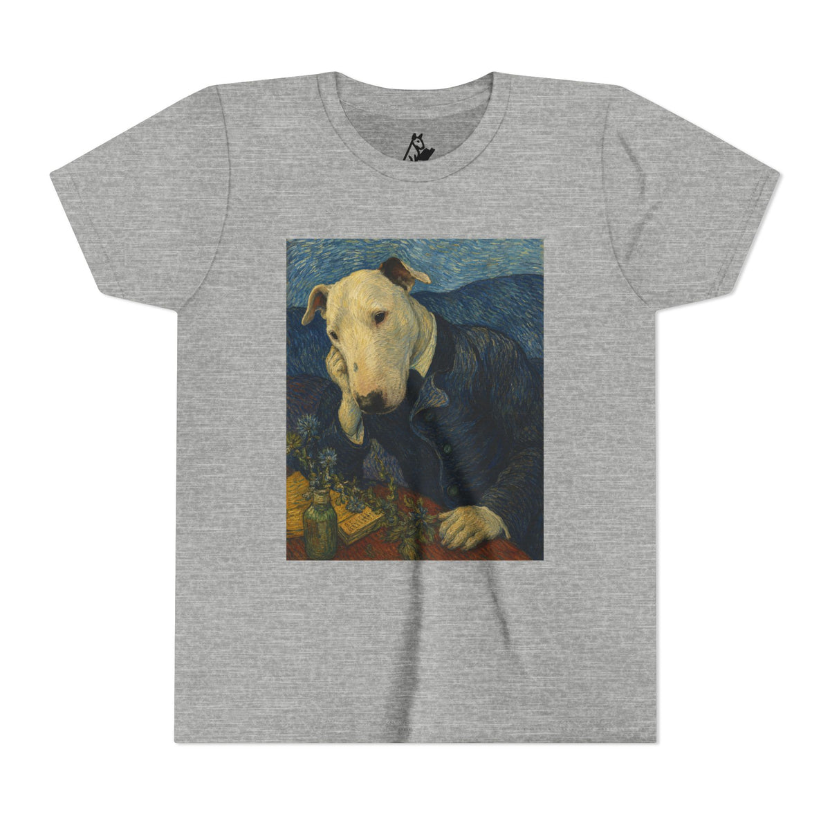 Bull Terrier Portrait of Doctor Gachet — after Vincent van Gogh, 1890 | Youth Tee