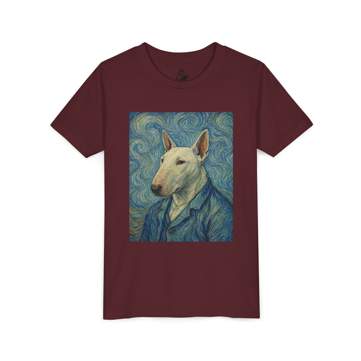 Bull Terrier Self-Portrait — after Vincent van Gogh, 1889 | Youth Tee