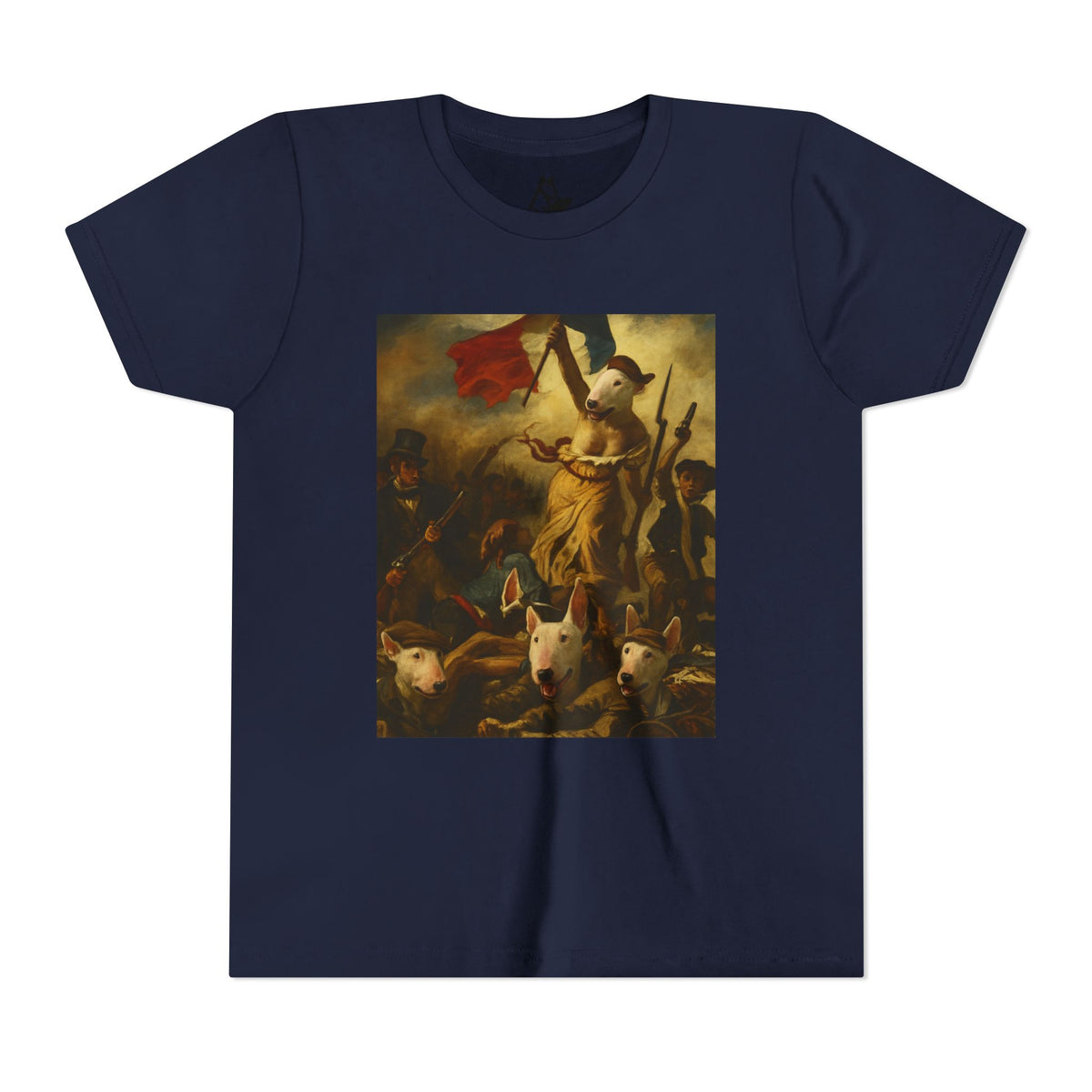 Bull Terrier Liberty Leading the People — after Eugene Delacroix, 1830 | Youth Tee