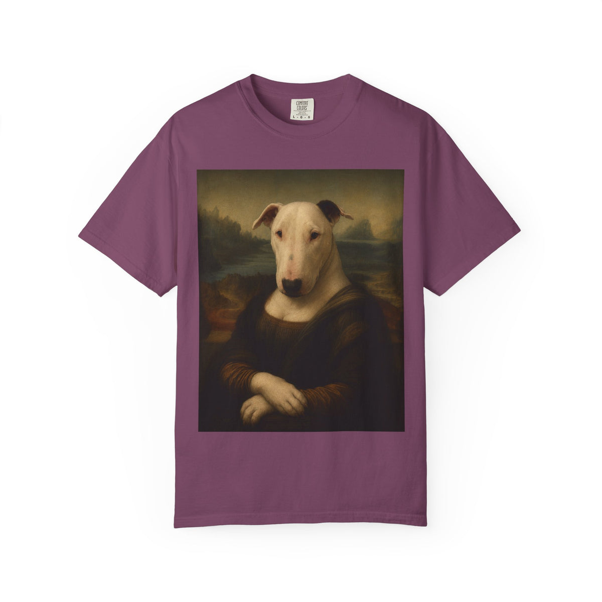 Bull Terrier Mona Lisa — after Leonardo da Vinci, c.1503 | Garment-Dyed Tee