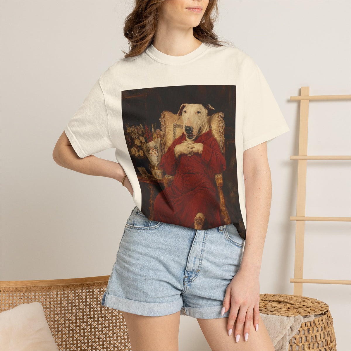 Bull Terrier A Happy Birthday — after Antonio Casanova y Estorach, c.1890 | Garment-Dyed Tee
