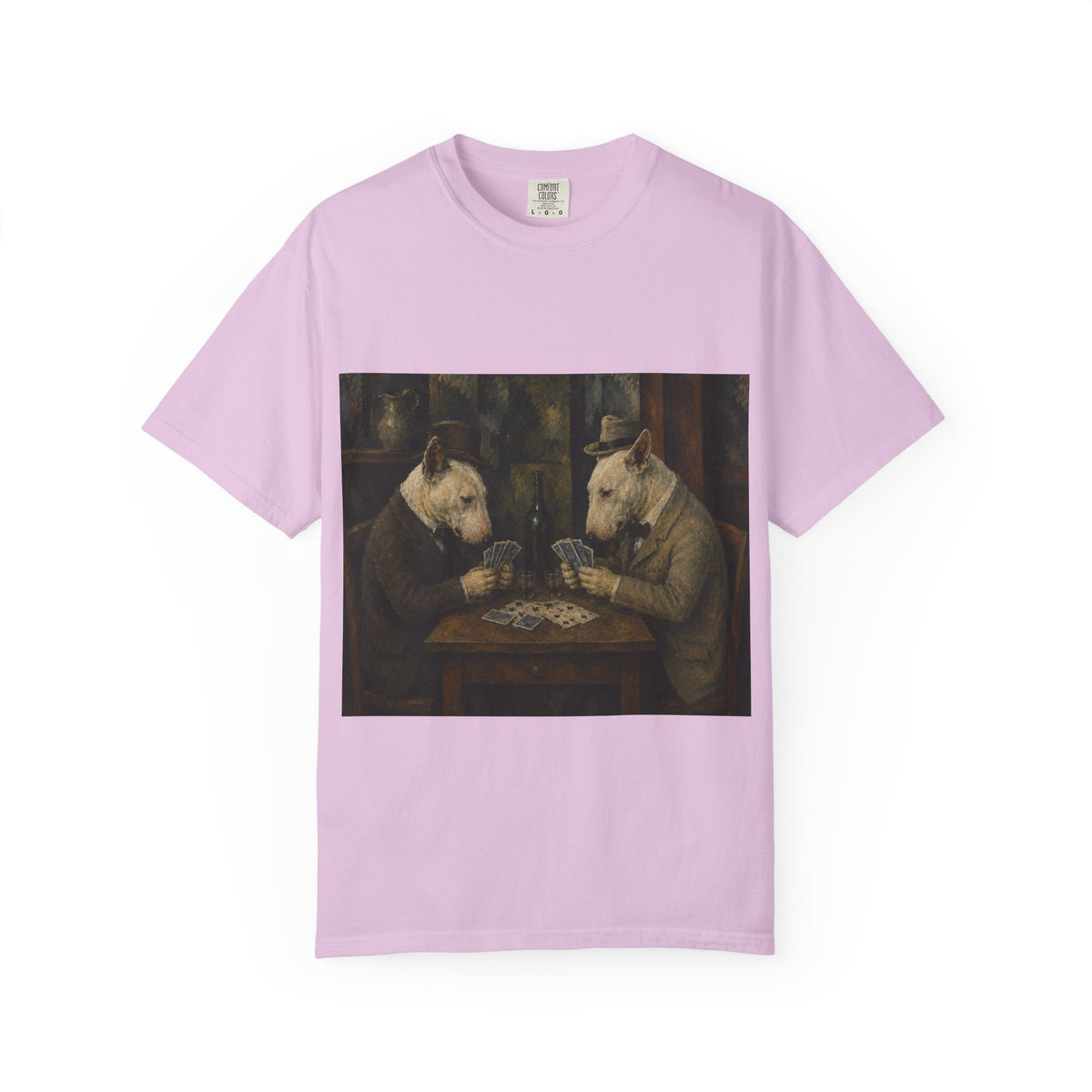 Bull Terrier The Card Players — after Paul Cezanne, c.1895 | Garment-Dyed Tee
