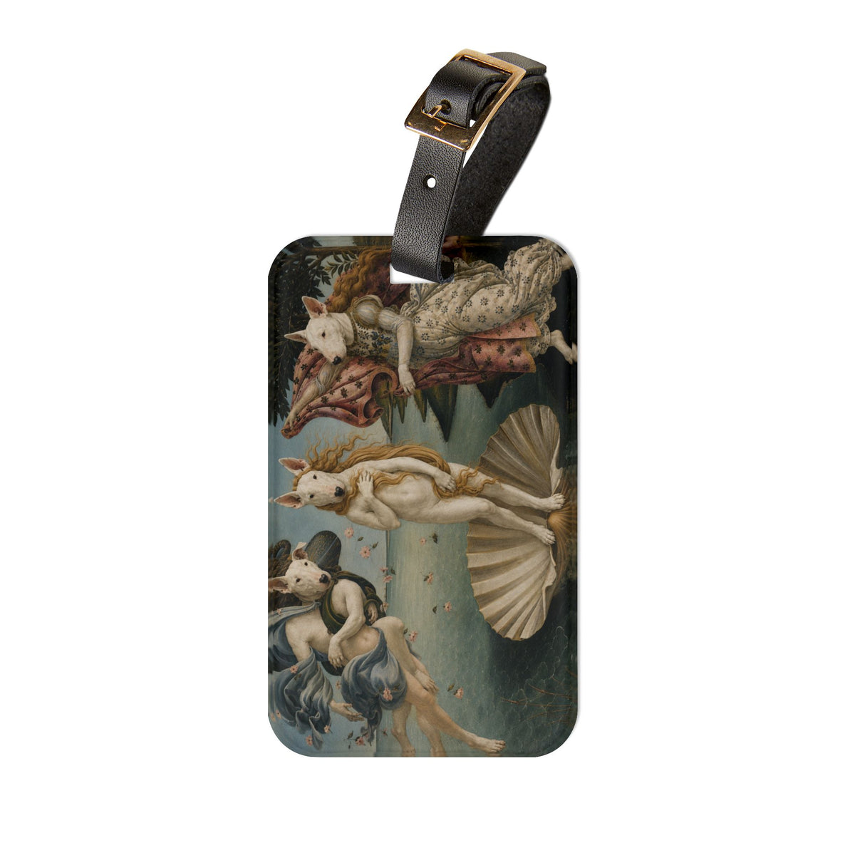 Bull Terrier The Birth of Venus — after Sandro Botticelli, c.1485 | Luggage Tag