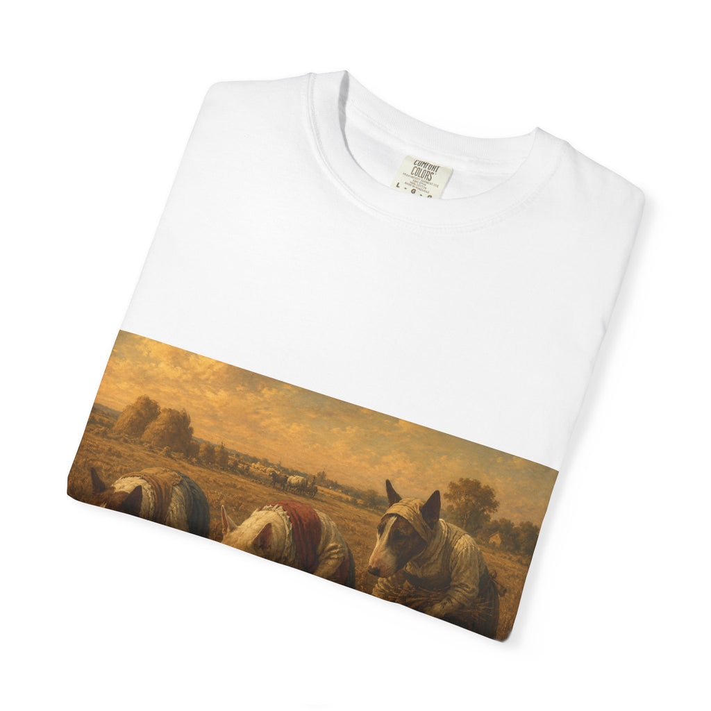 Bull Terrier The Gleaners — after Jean-Francois Millet, 1857 | Garment-Dyed Tee