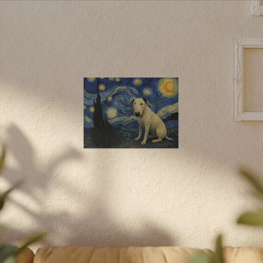 Bull Terrier The Starry Night — after Vincent van Gogh, 1889 | Canvas
