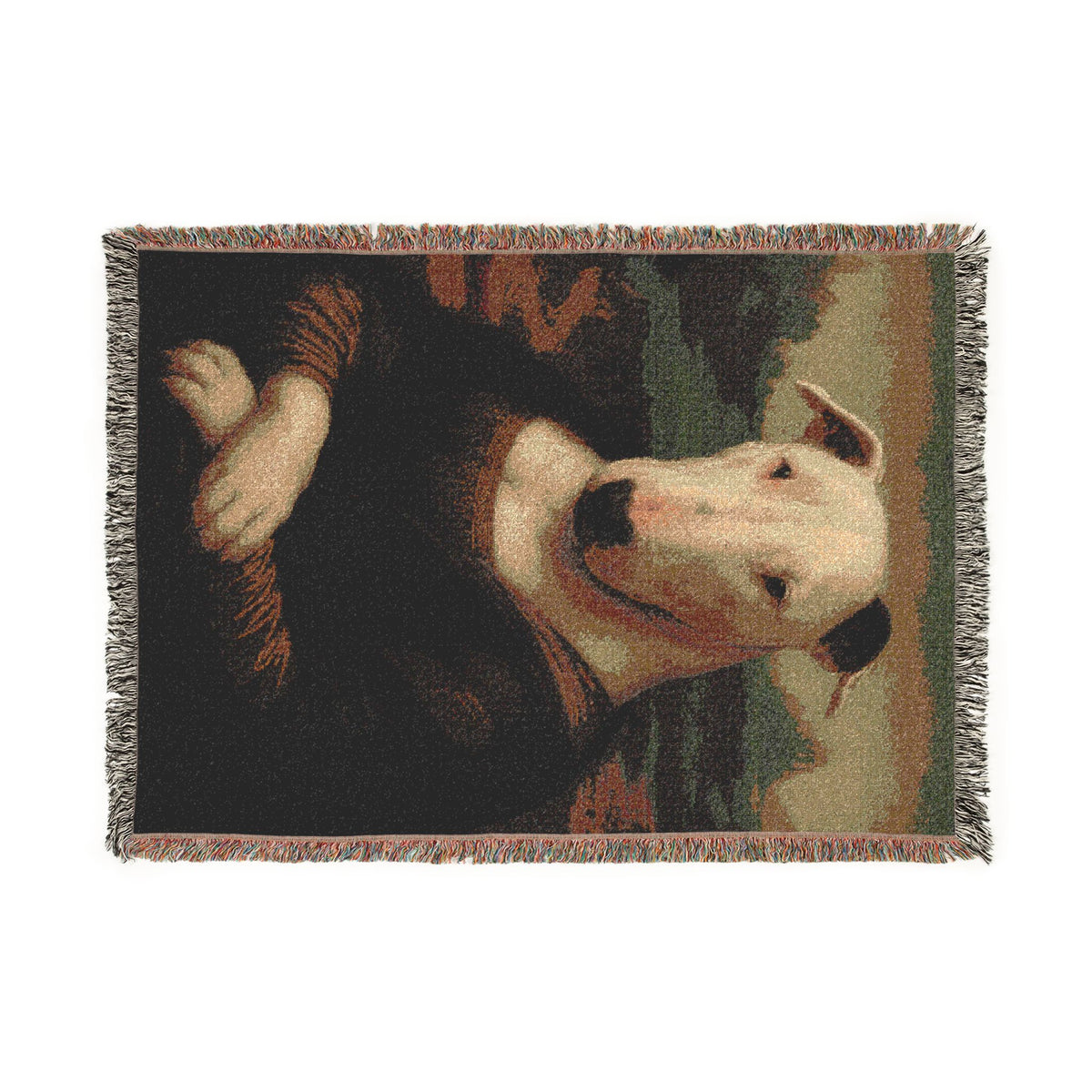 Bull Terrier Mona Lisa — after Leonardo da Vinci, c.1503 | Blanket