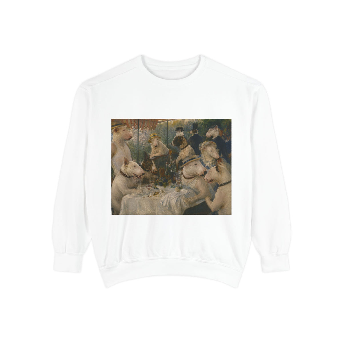 Bull Terrier Luncheon of the Boating Party — after Pierre-Auguste Renoir, 1881 | Crewneck